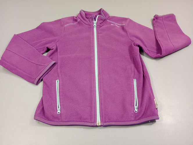 Polar zippé mauve et bleu clair, moins cher chez Petit Kiwi