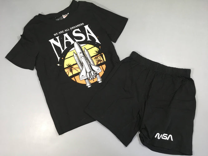 Pyjashort 2pcs jersey noir Nasa, moins cher chez Petit Kiwi