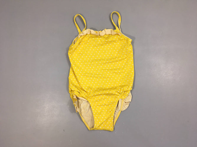 Maillot jaune pois froufrous, moins cher chez Petit Kiwi