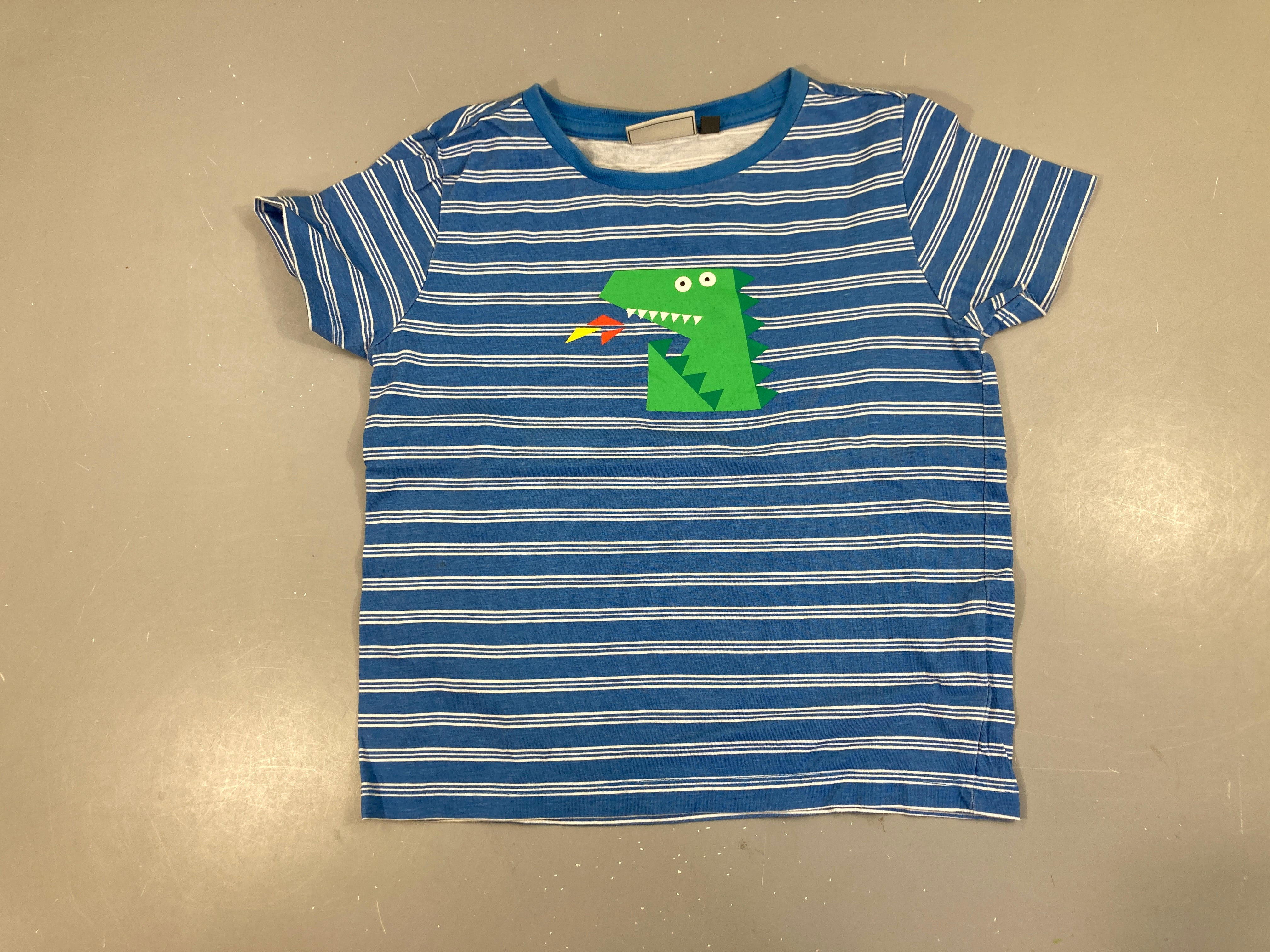 T-shirt m.c bleu rayé blanc Croco