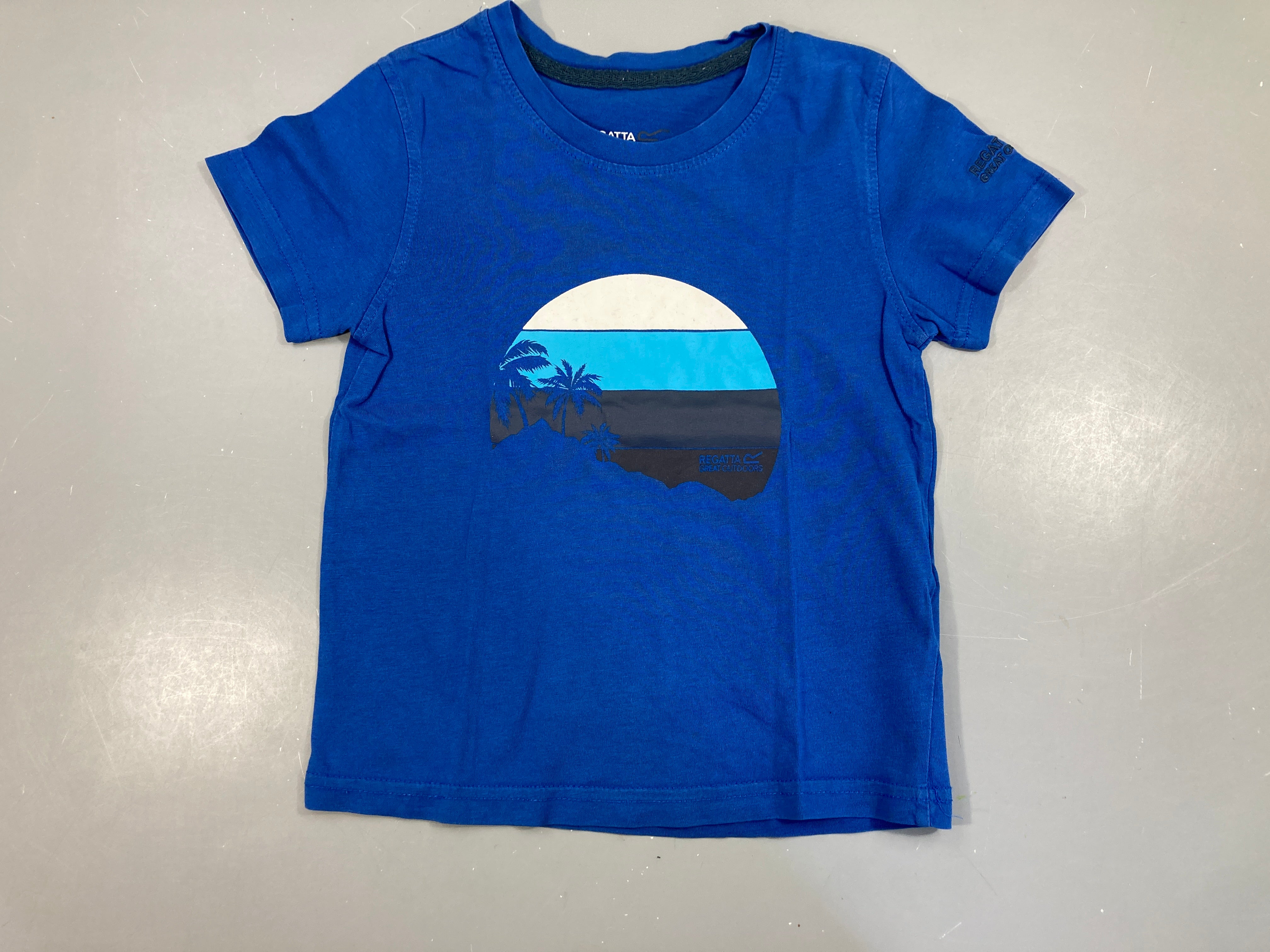 T-shirt m.c bleu Regatta Palmier