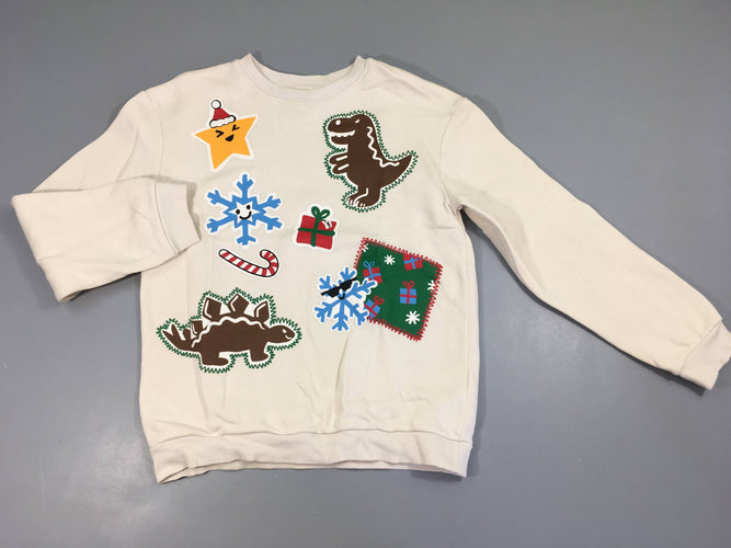 Sweat écru dino, moins cher chez Petit Kiwi