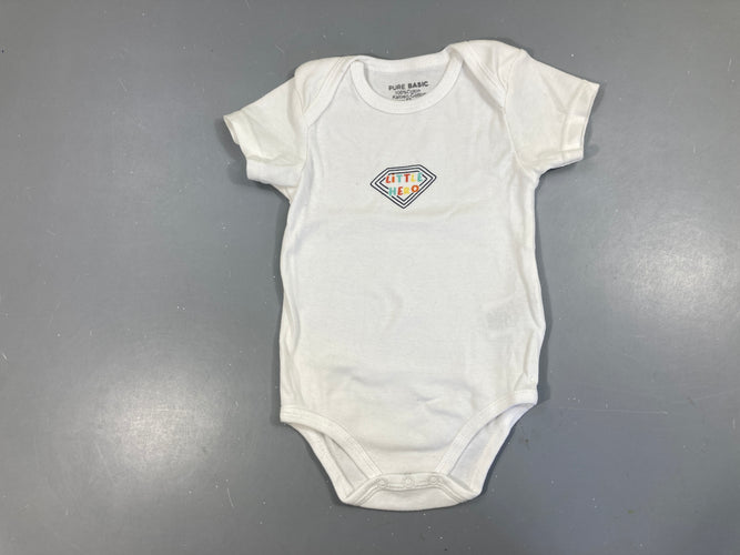 Body m.c blanc Little héro, moins cher chez Petit Kiwi