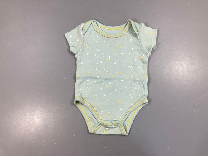 Body m.c bleu étoiles blanches-jaunes, moins cher chez Petit Kiwi