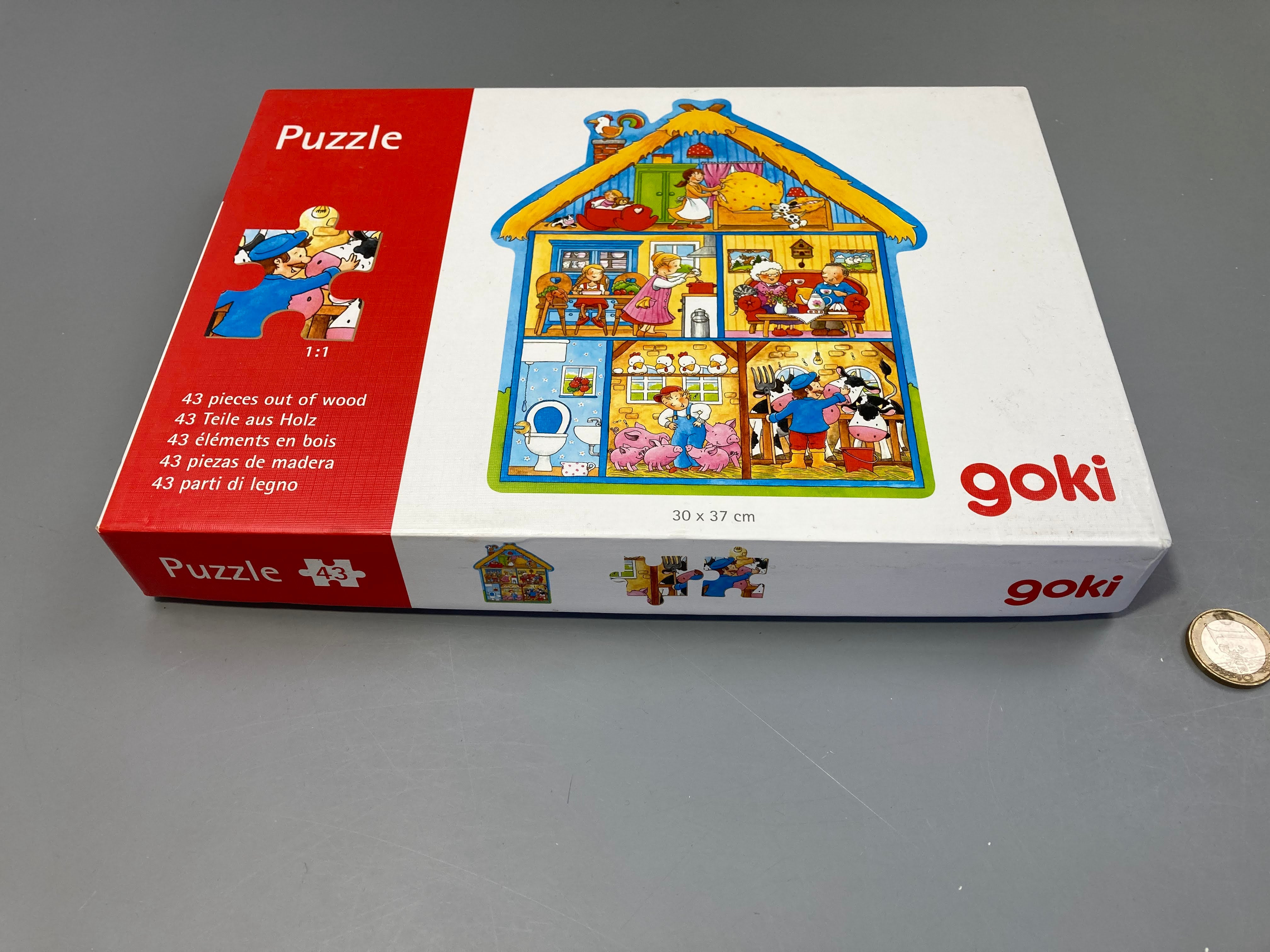 Puzzle maison, 43pcs en bois, +3a Goki