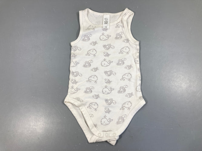 Body s.m blanc baleine, moins cher chez Petit Kiwi