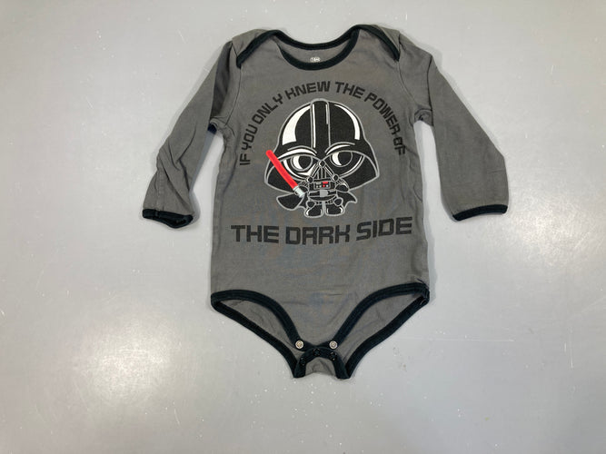 Body m.l gris foncé Star Wars, moins cher chez Petit Kiwi