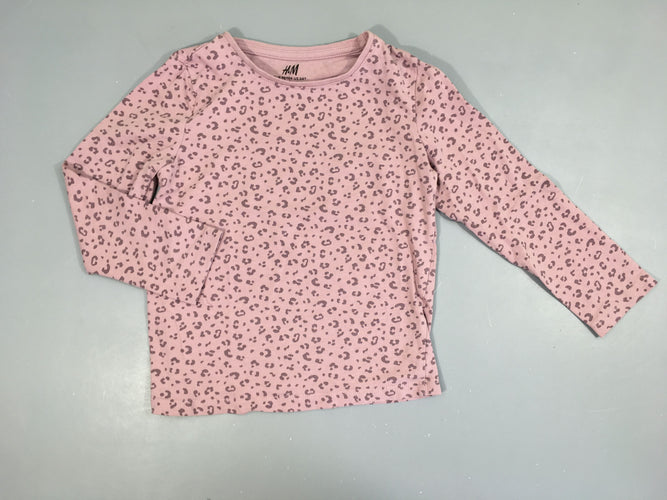 T-shirt m.l mauve motifs léopard, moins cher chez Petit Kiwi