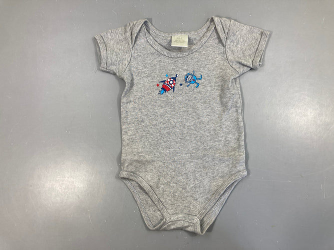 Body m.l gris espace légèrement bouloché, moins cher chez Petit Kiwi