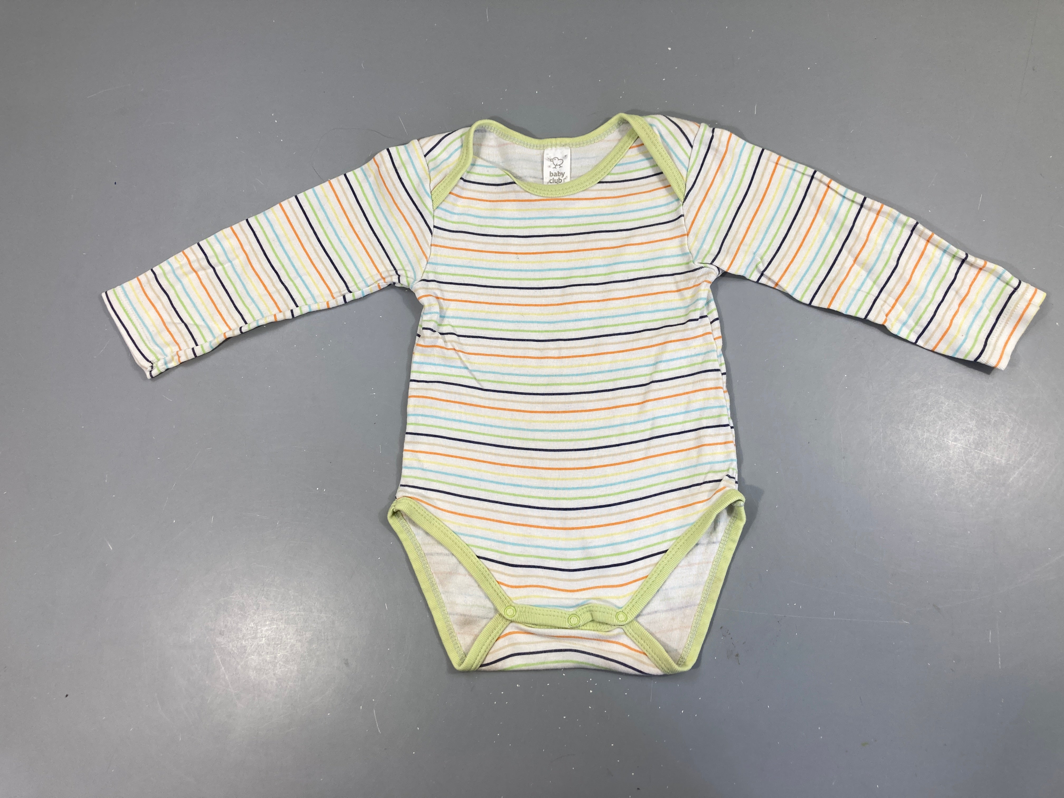 Body m.l blanc rayé couleur