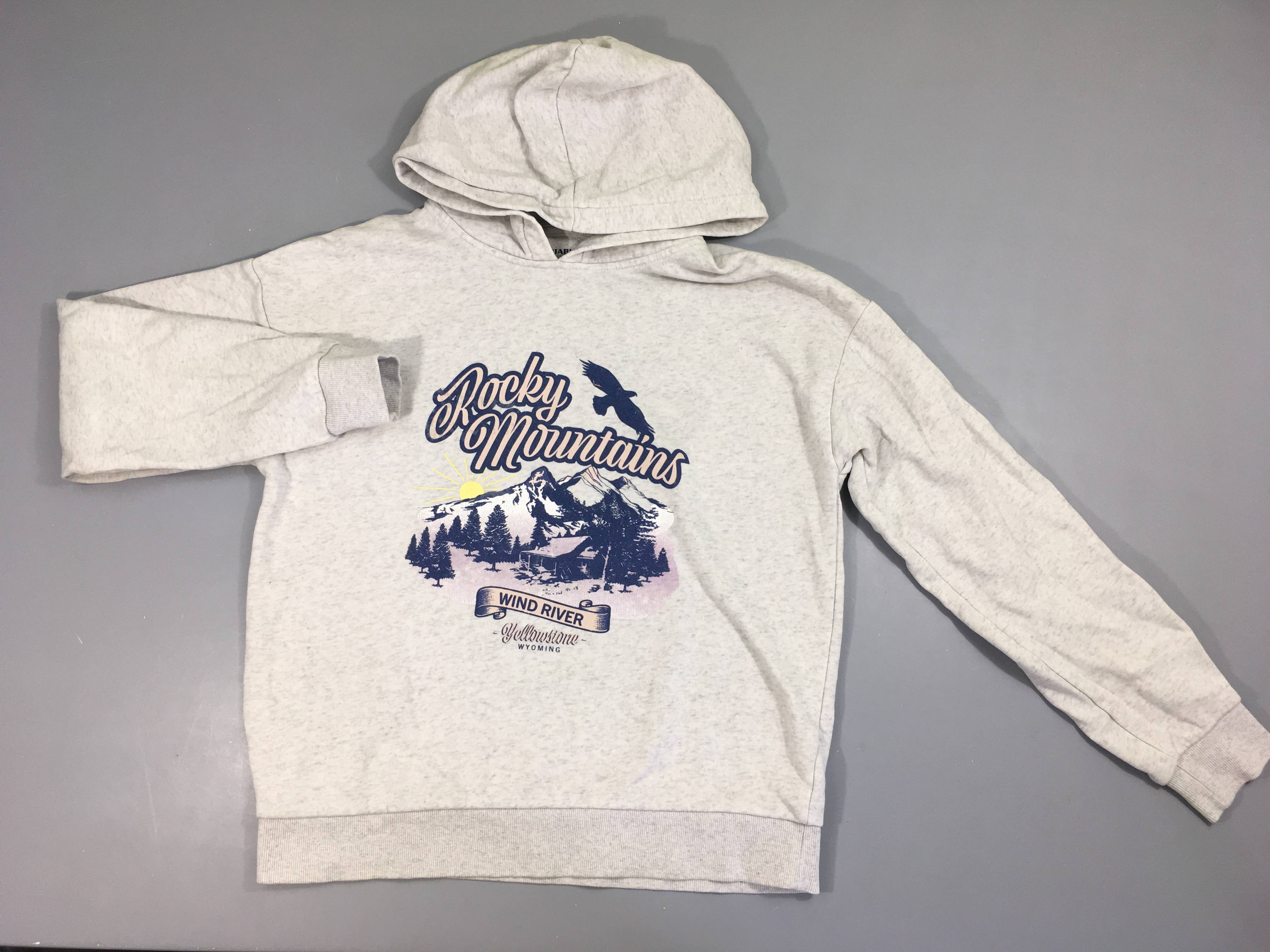 Sweat à capuche gris chiné Mountins