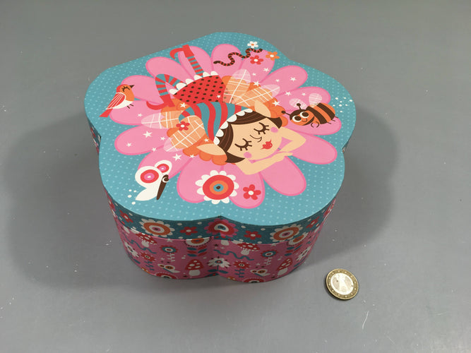 Boîte à bijoux musicale Janod Annuschka en forme de fleur, moins cher chez Petit Kiwi