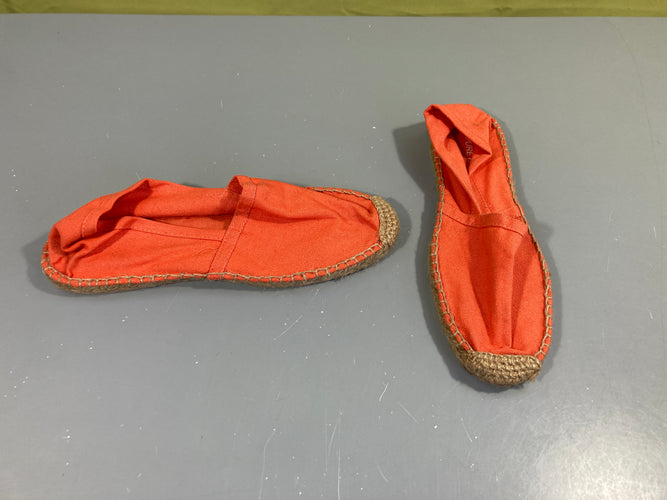Espadrilles oranges, moins cher chez Petit Kiwi