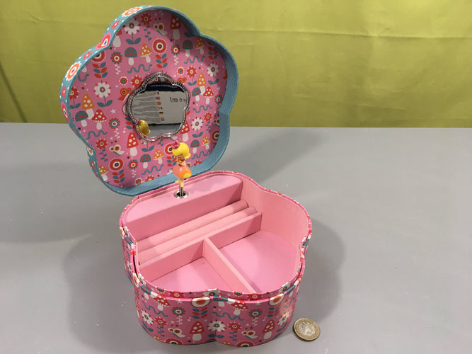 Boîte à bijoux musicale Janod Annuschka en forme de fleur, moins cher chez Petit Kiwi
