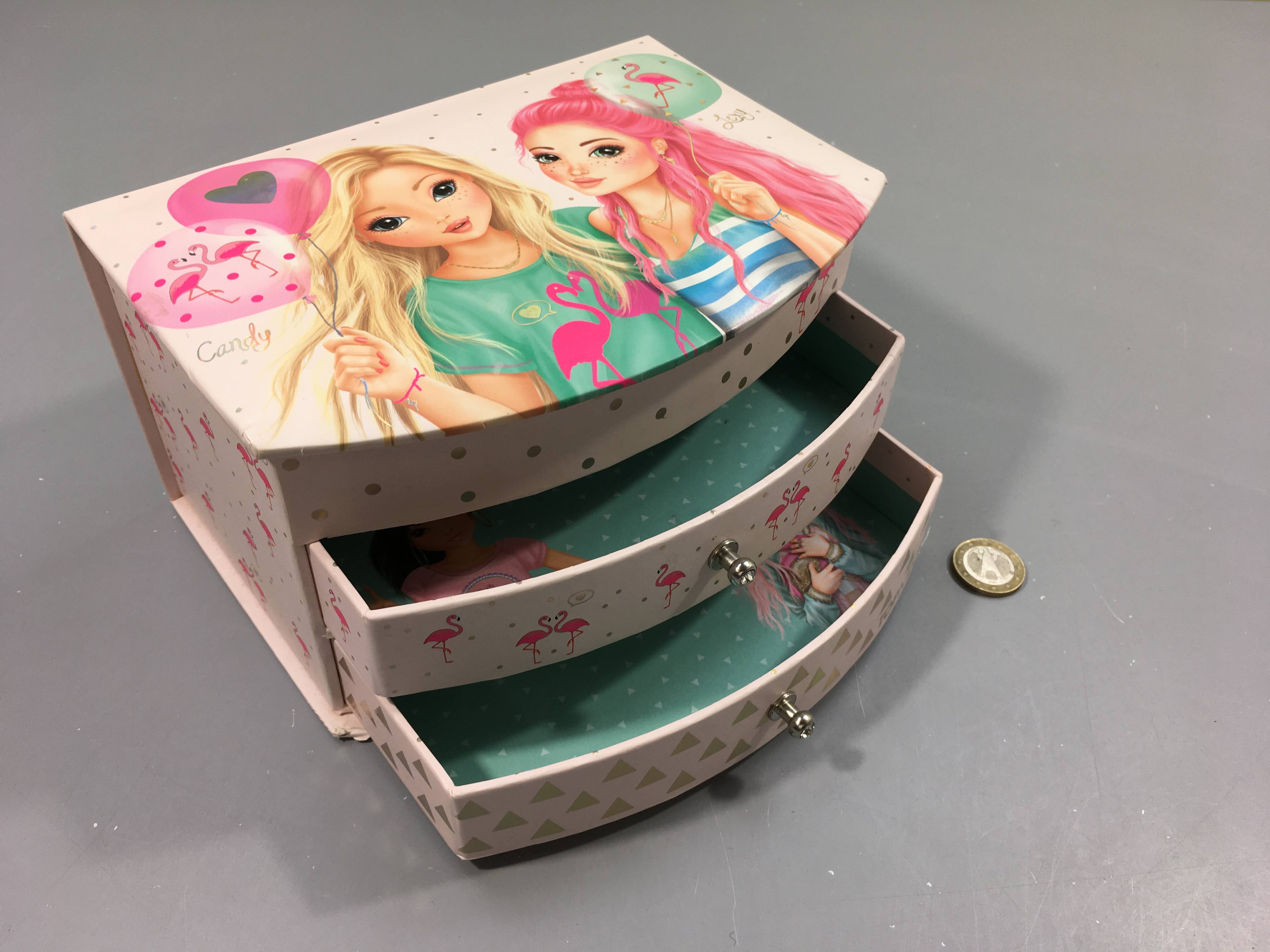 Boite à bijoux avec 2 tiroirs, Top Model