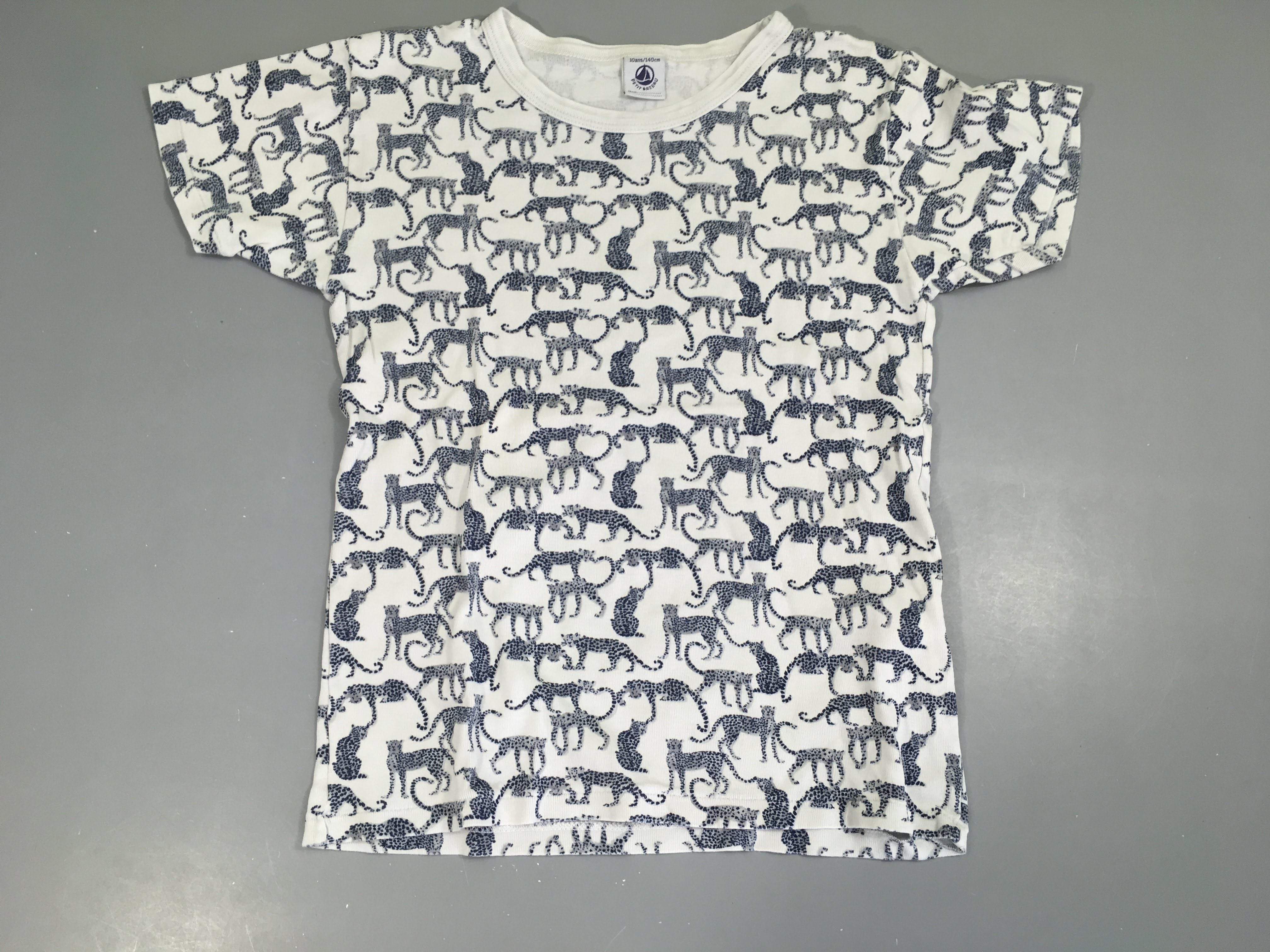 Chemisette m.c blanc panthères