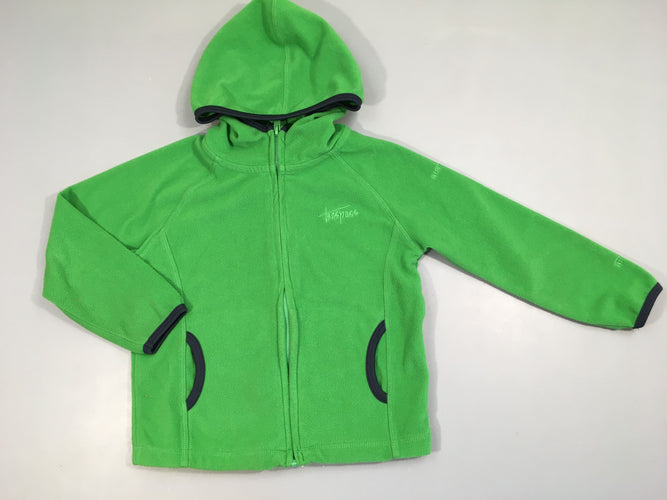 Polar zippé vert à capuche Trespass, moins cher chez Petit Kiwi