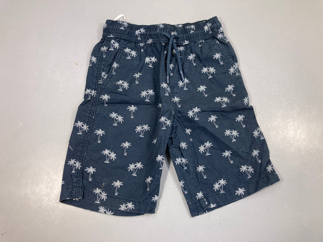 Bermuda bleu marine palmiers, moins cher chez Petit Kiwi