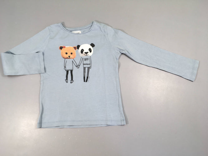 T-shirt m.l bleu animaux, moins cher chez Petit Kiwi