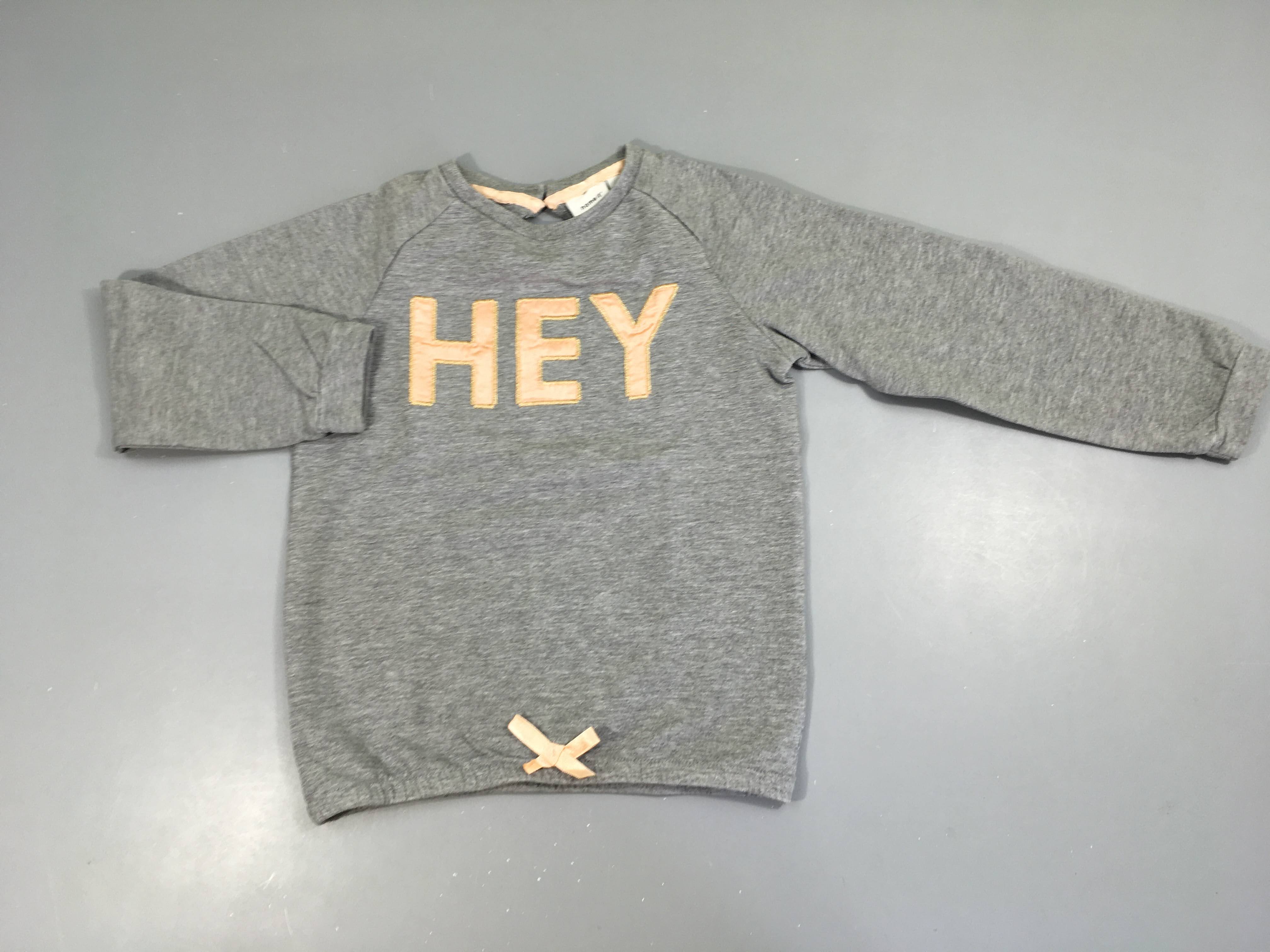 Sweat gris chiné Hey relief