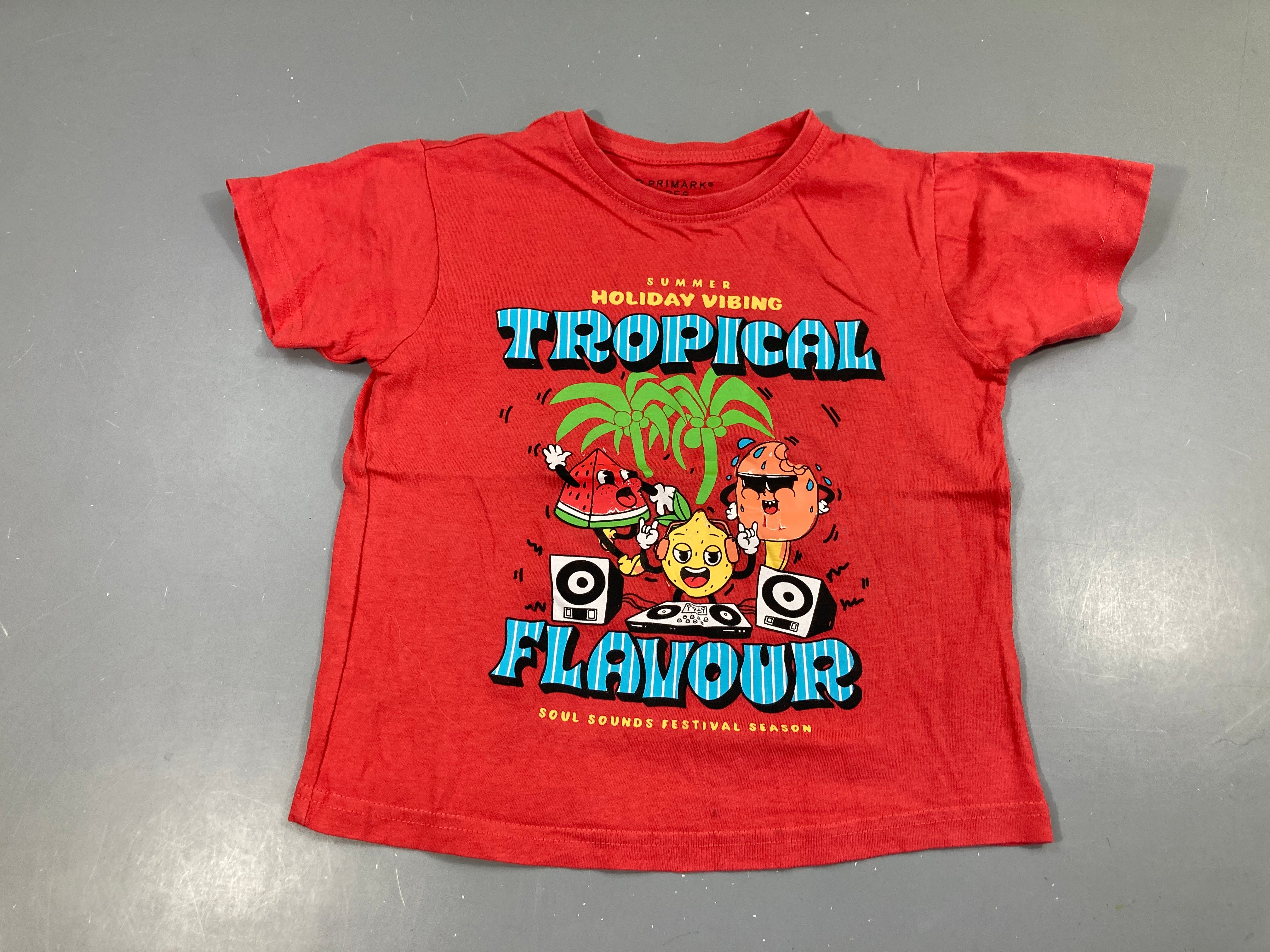 T-shirt m.c rose Tropical