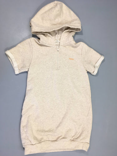 Robe sweat m.c beige zippée à capuche, moins cher chez Petit Kiwi
