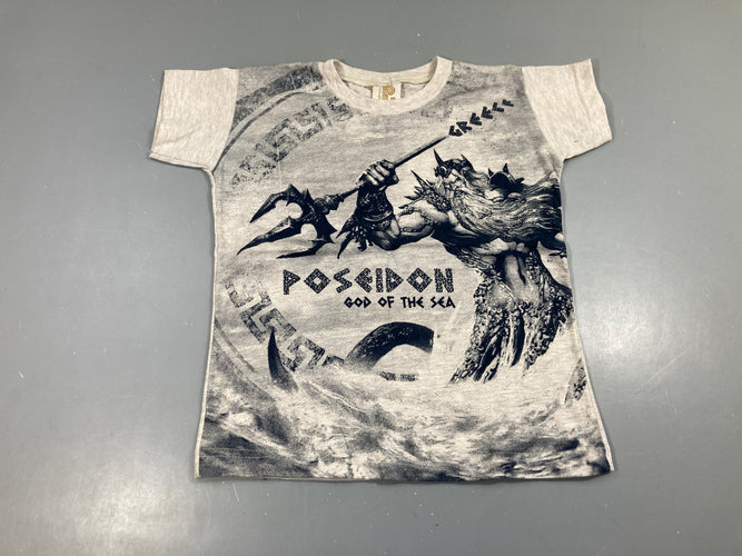 T-shirt m.c gris chiné Poseidon, moins cher chez Petit Kiwi