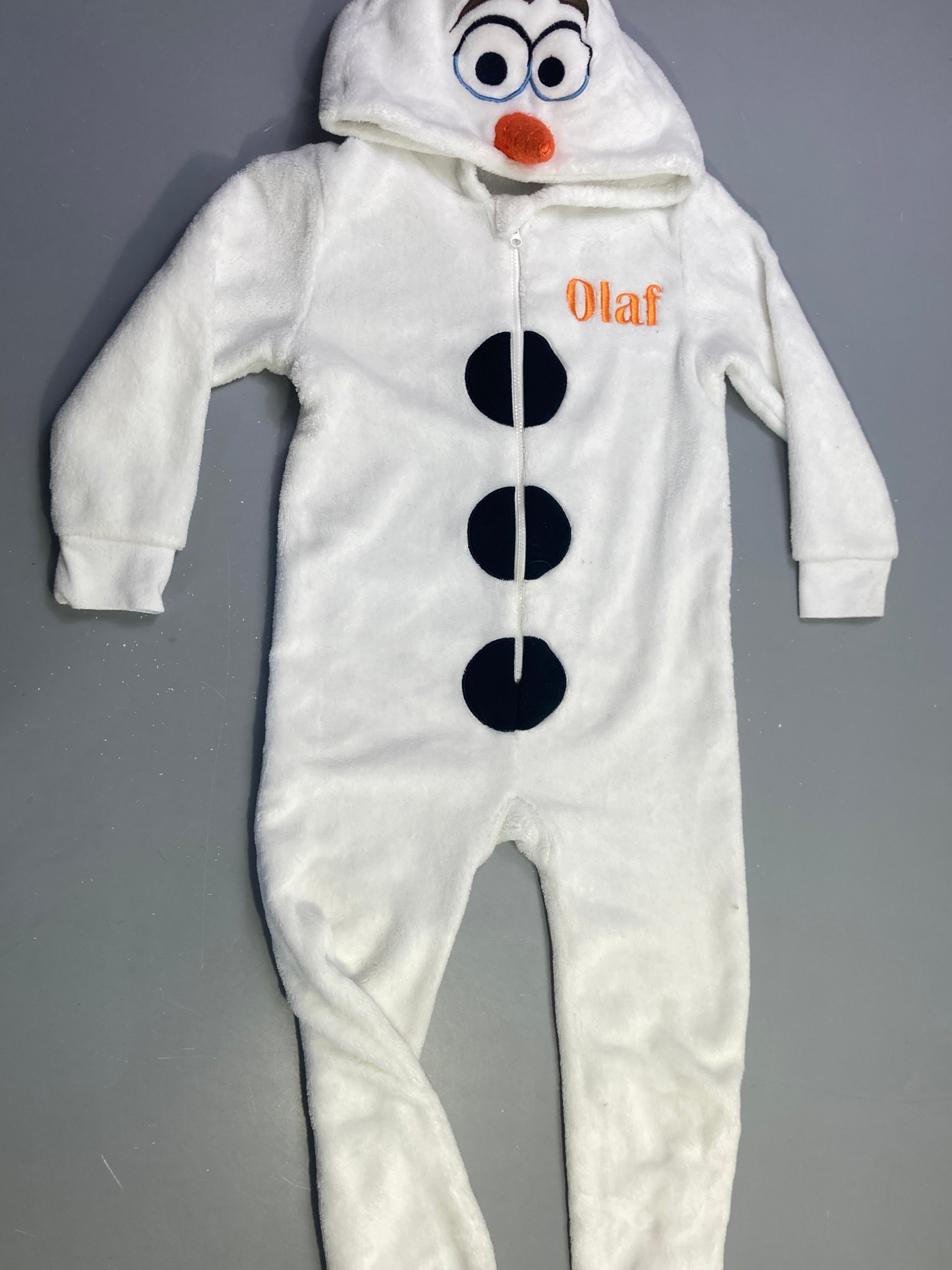 Combinaison blanche Olaf capuche polaire zippée