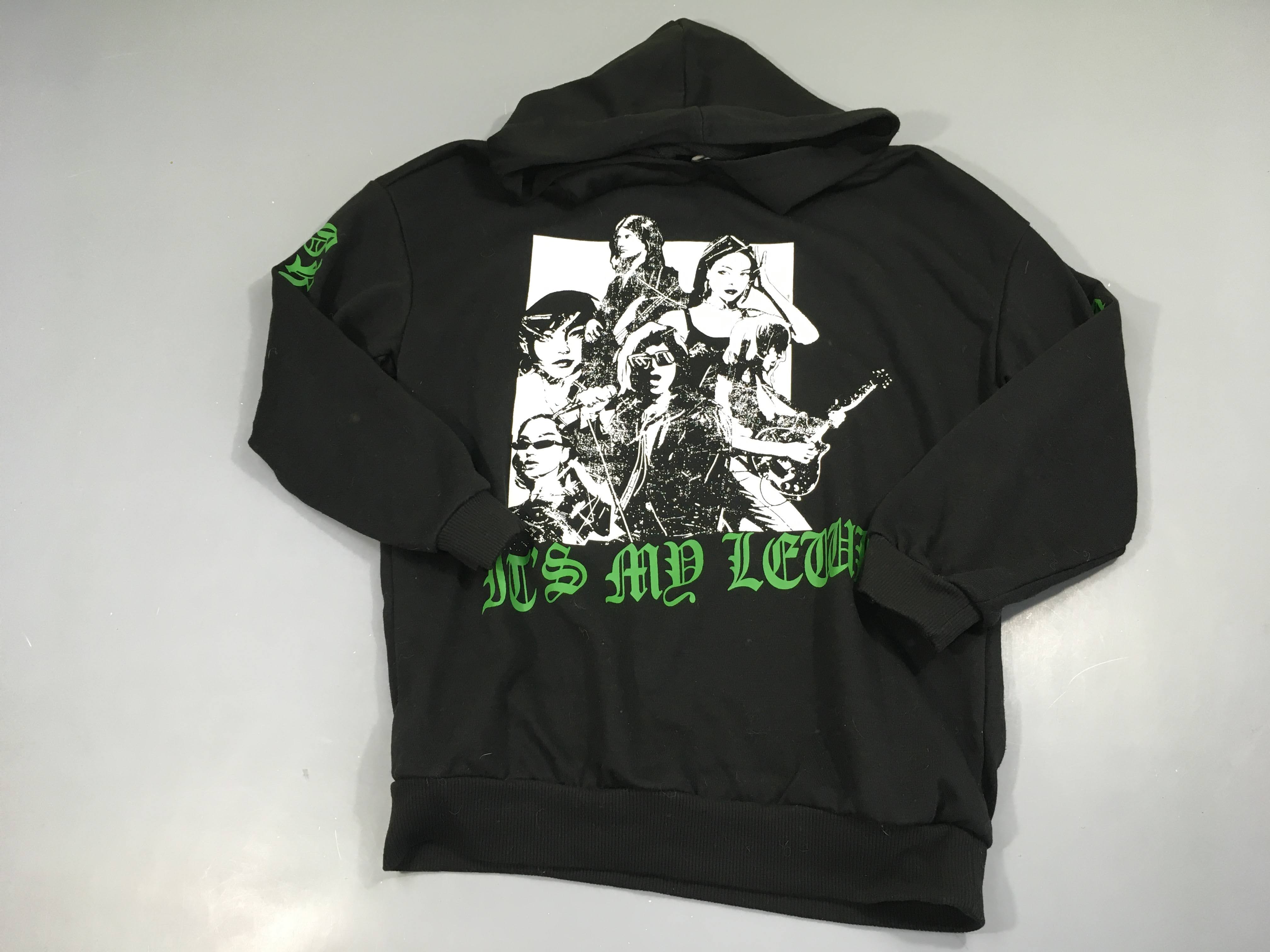 Sweat à capuche noir groupe