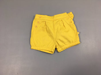 Short toile jaune texturé