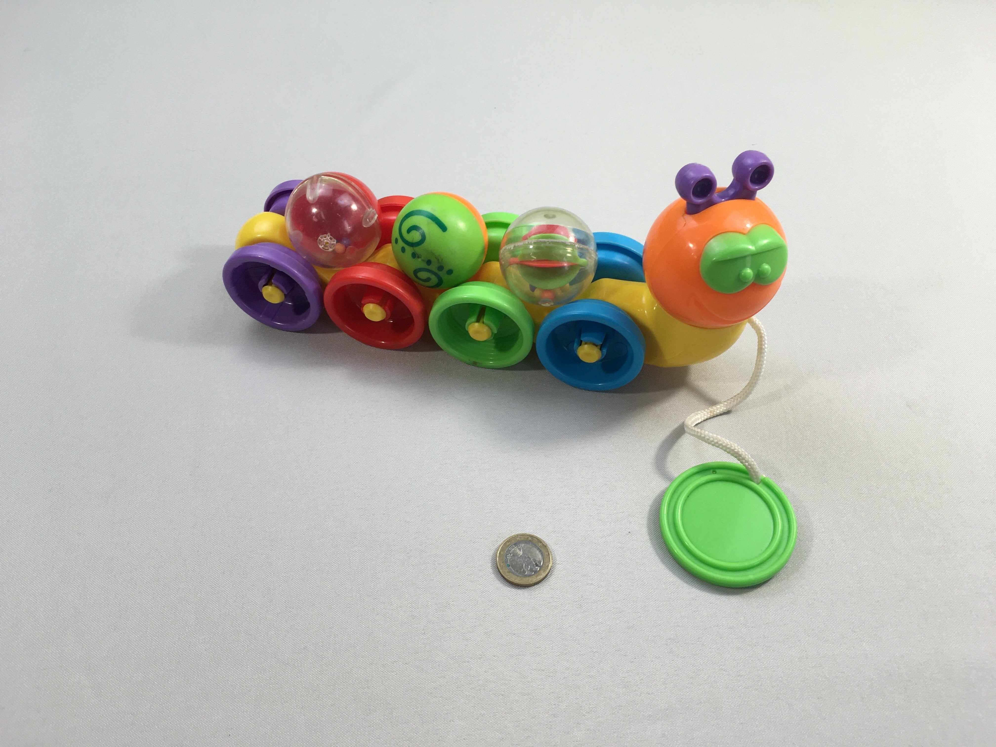 Chenille Charlie à tirer et ses 3 balles