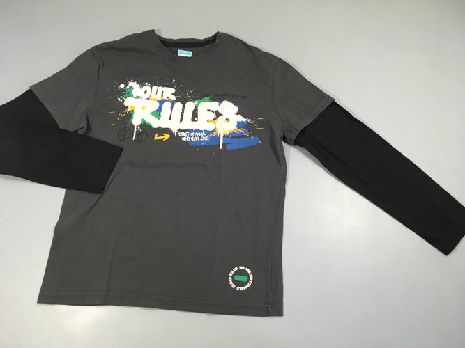 T-shirt m.l gris foncé Ruls, moins cher chez Petit Kiwi