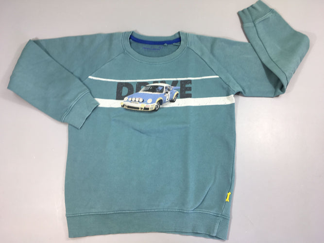 Sweat bleu auto, moins cher chez Petit Kiwi