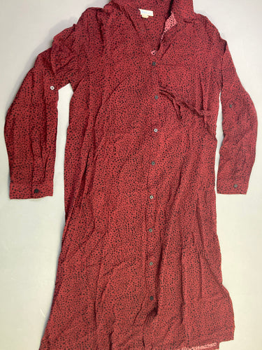 Robe chemise m.l bordeaux pois, Jojo Maman Bébé, moins cher chez Petit Kiwi