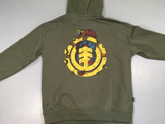 Sweat à capuche vert flèche, Snake, Element, moins cher chez Petit Kiwi