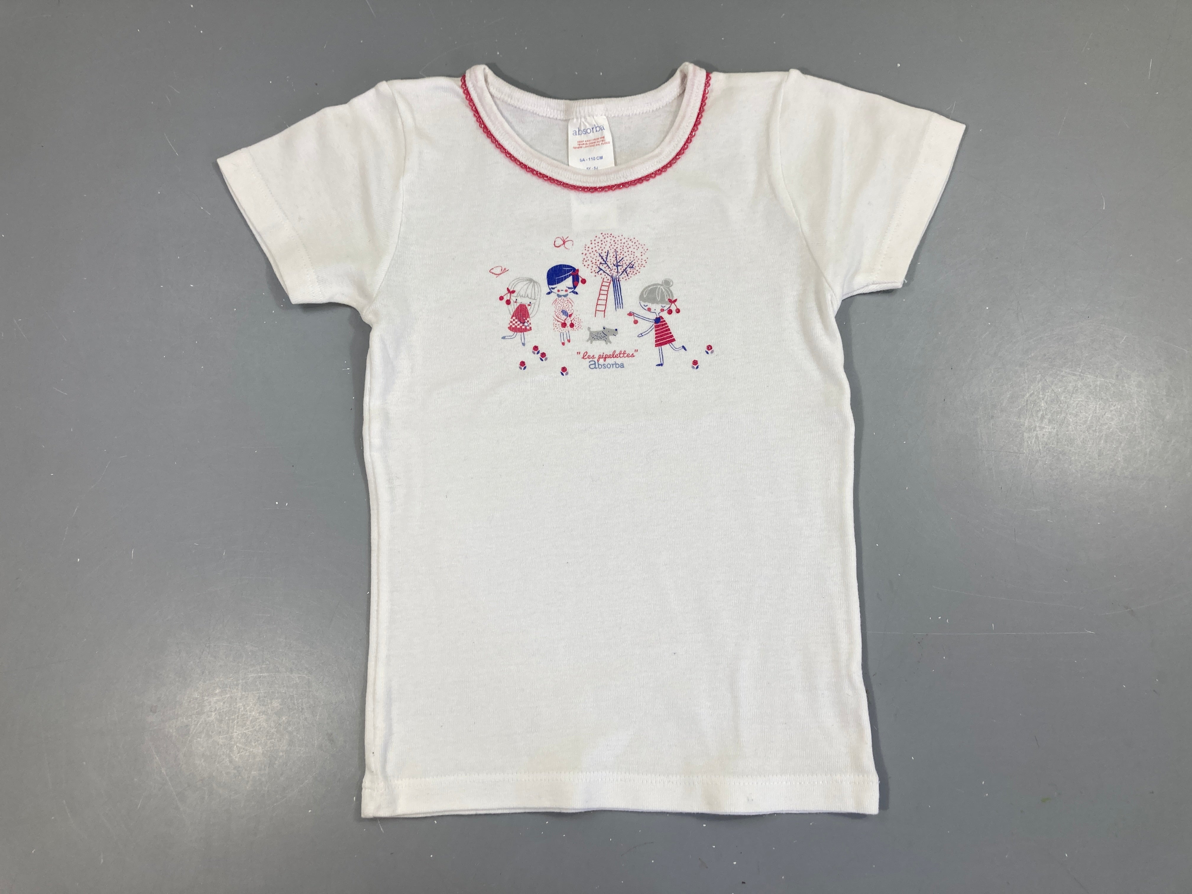 Chemisette m.c blanc filles