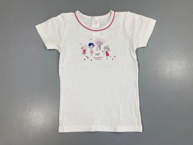 Chemisette m.c blanc filles, moins cher chez Petit Kiwi