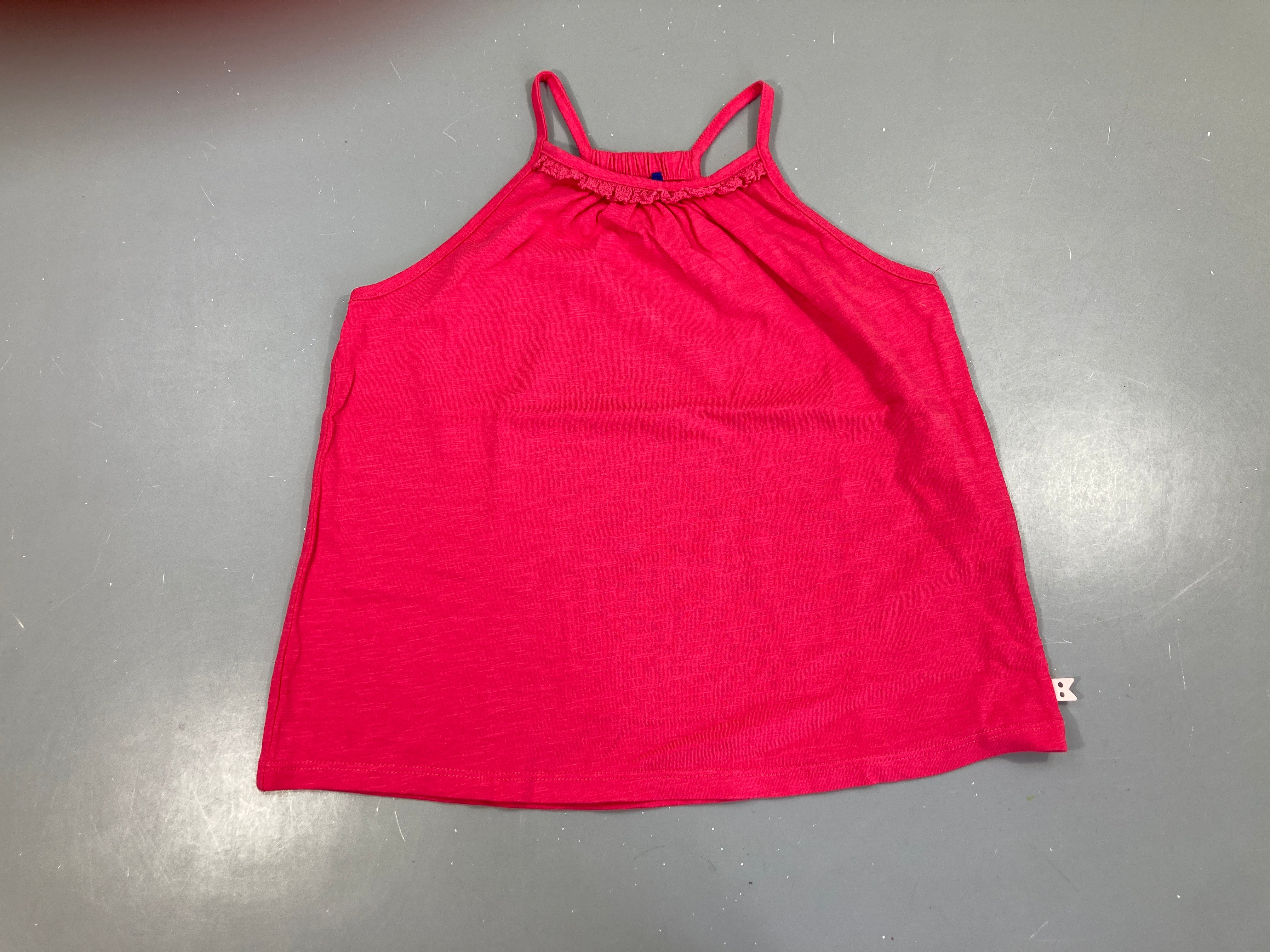Débardeur jersey fuchsia flammé