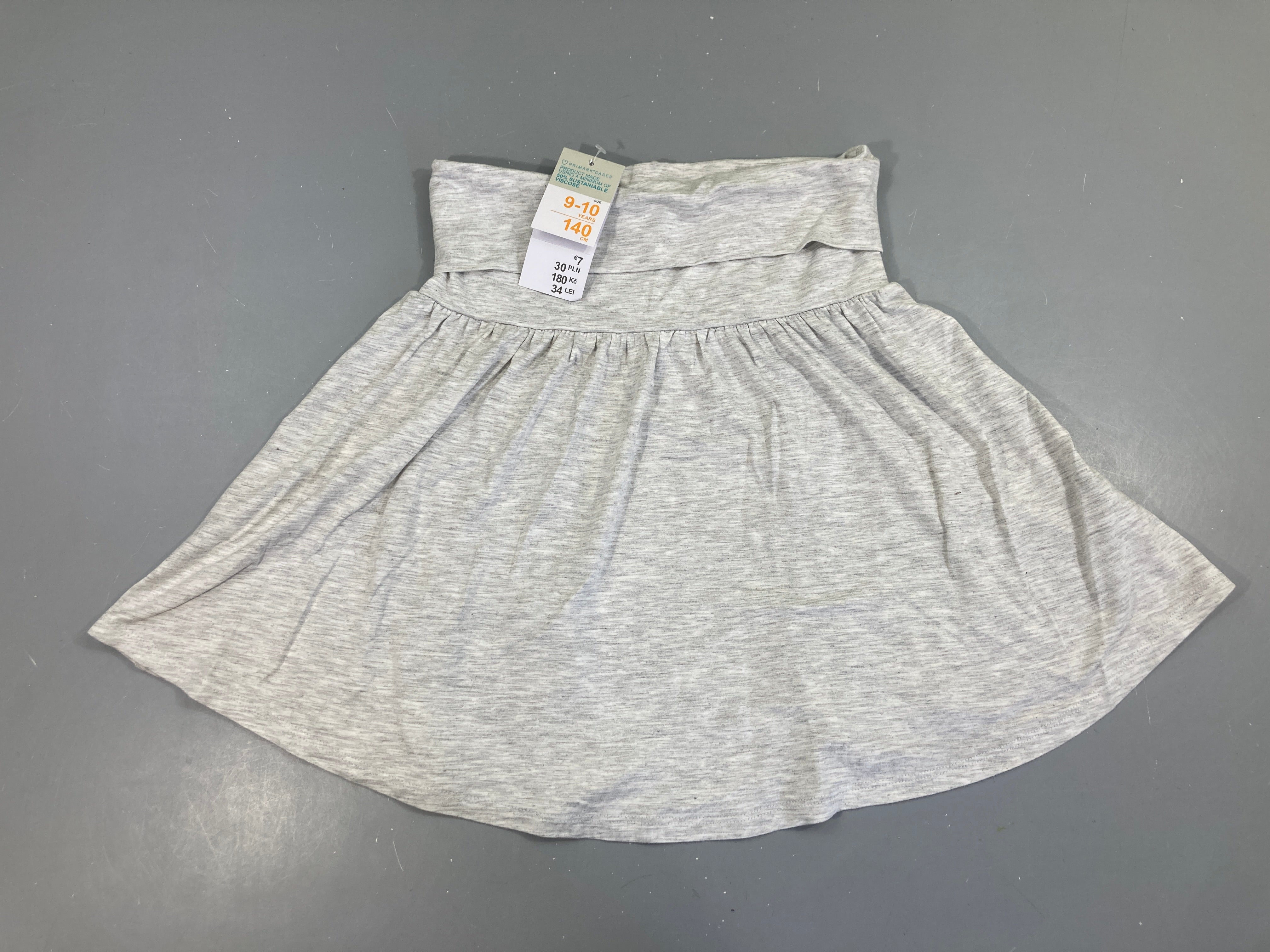 Neuf-Jupe gris clair jersey chiné