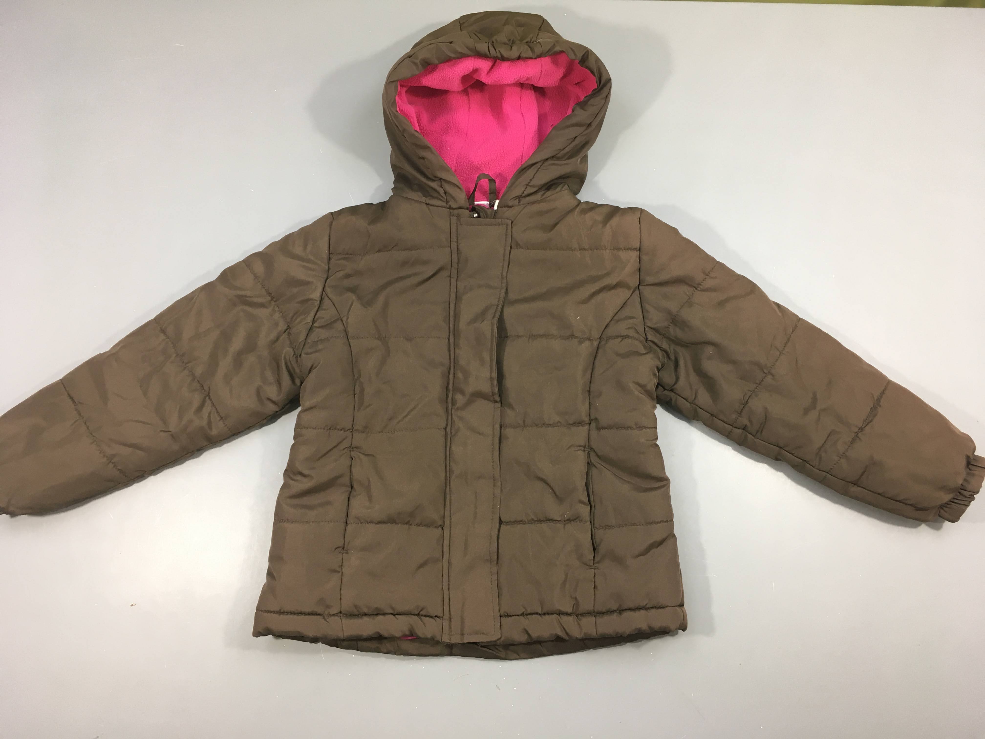 Veste ouatinée à capuche brune