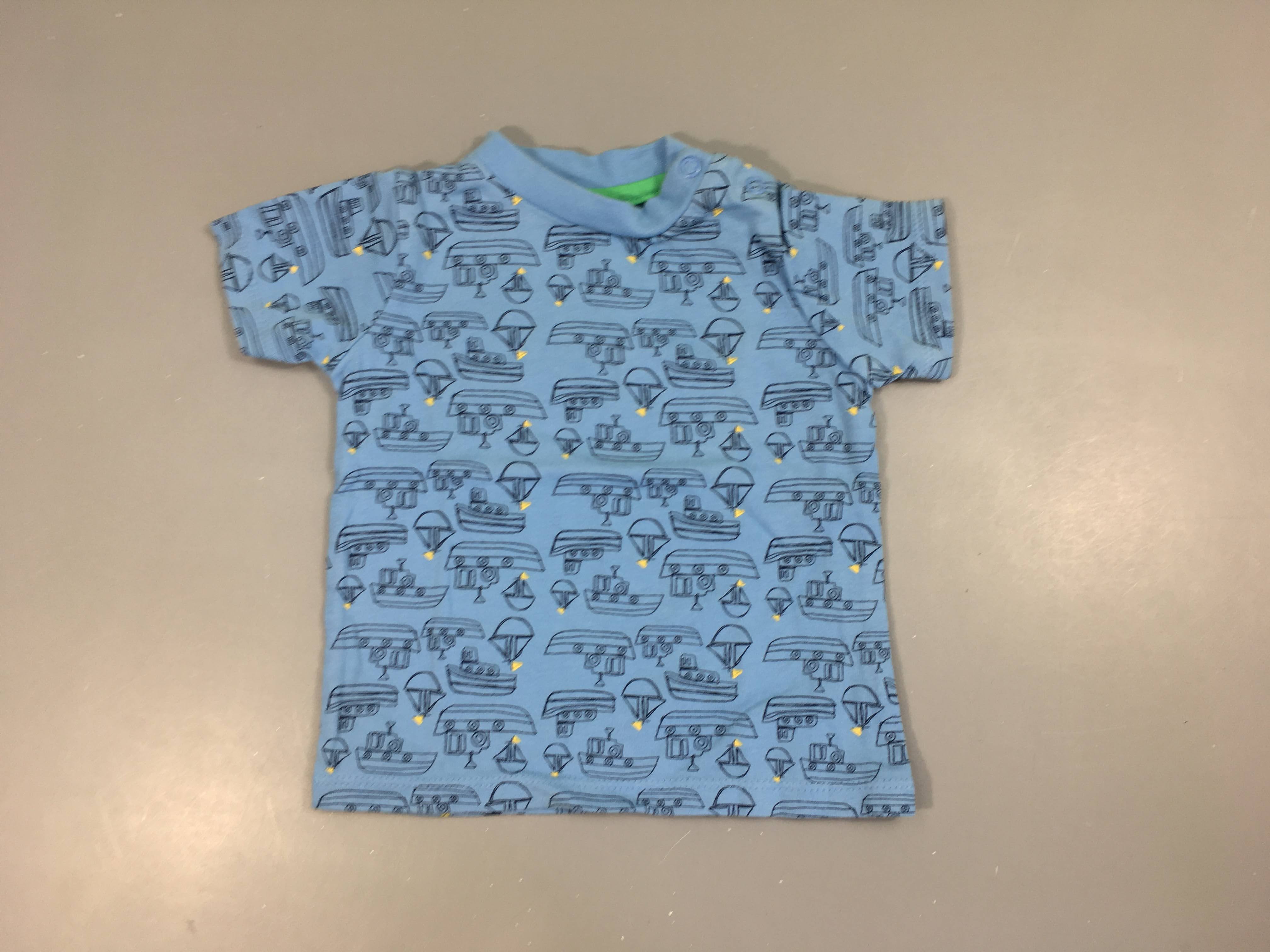 T-shirt m.c bleu bateaux