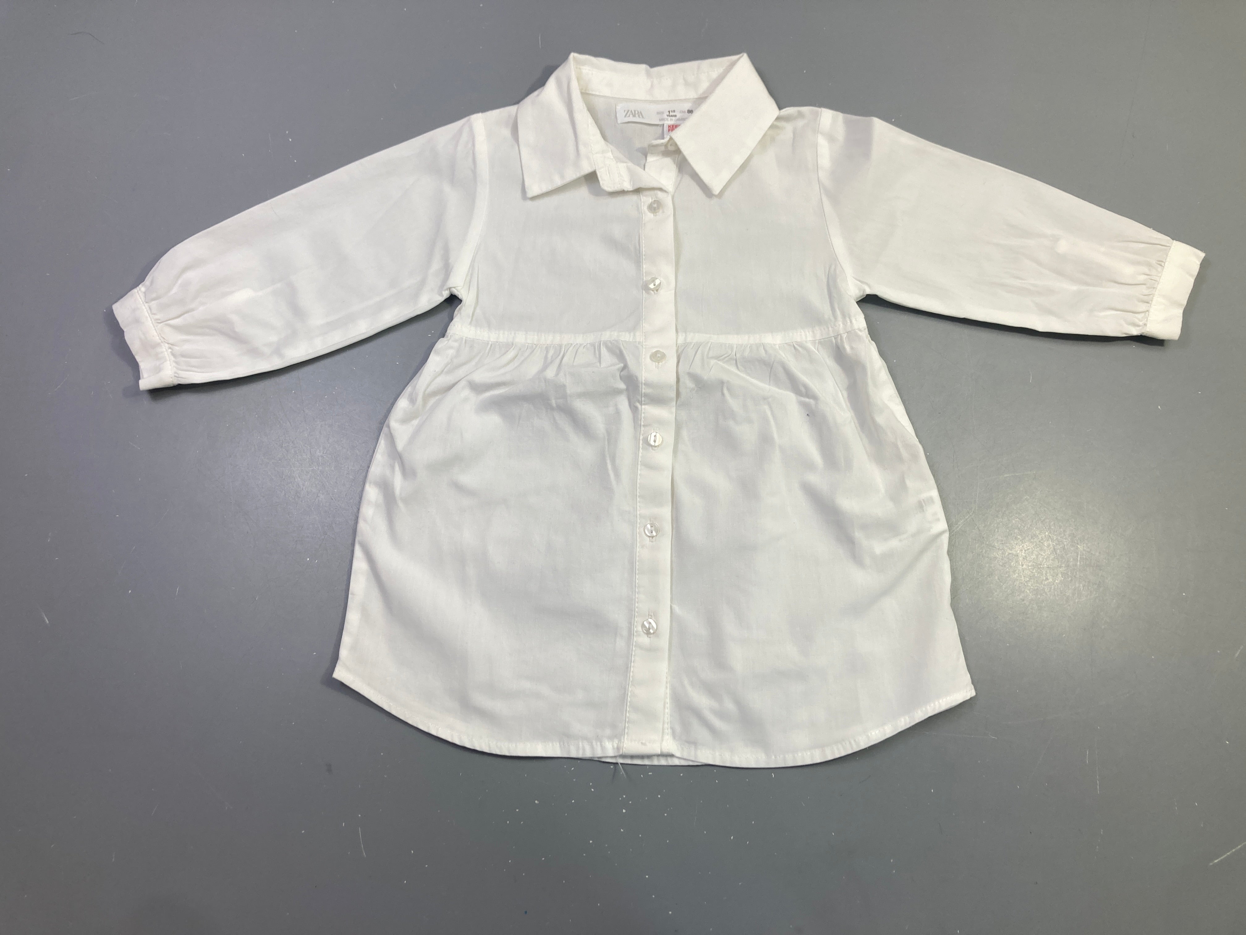 Robe chemise m.l blanche