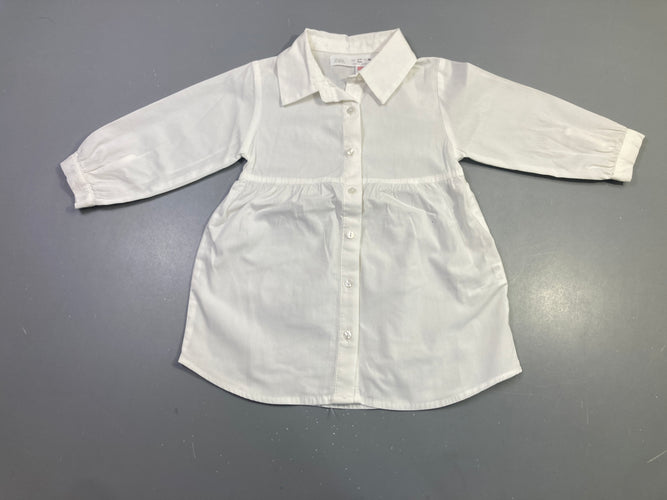 Robe chemise m.l blanche, moins cher chez Petit Kiwi