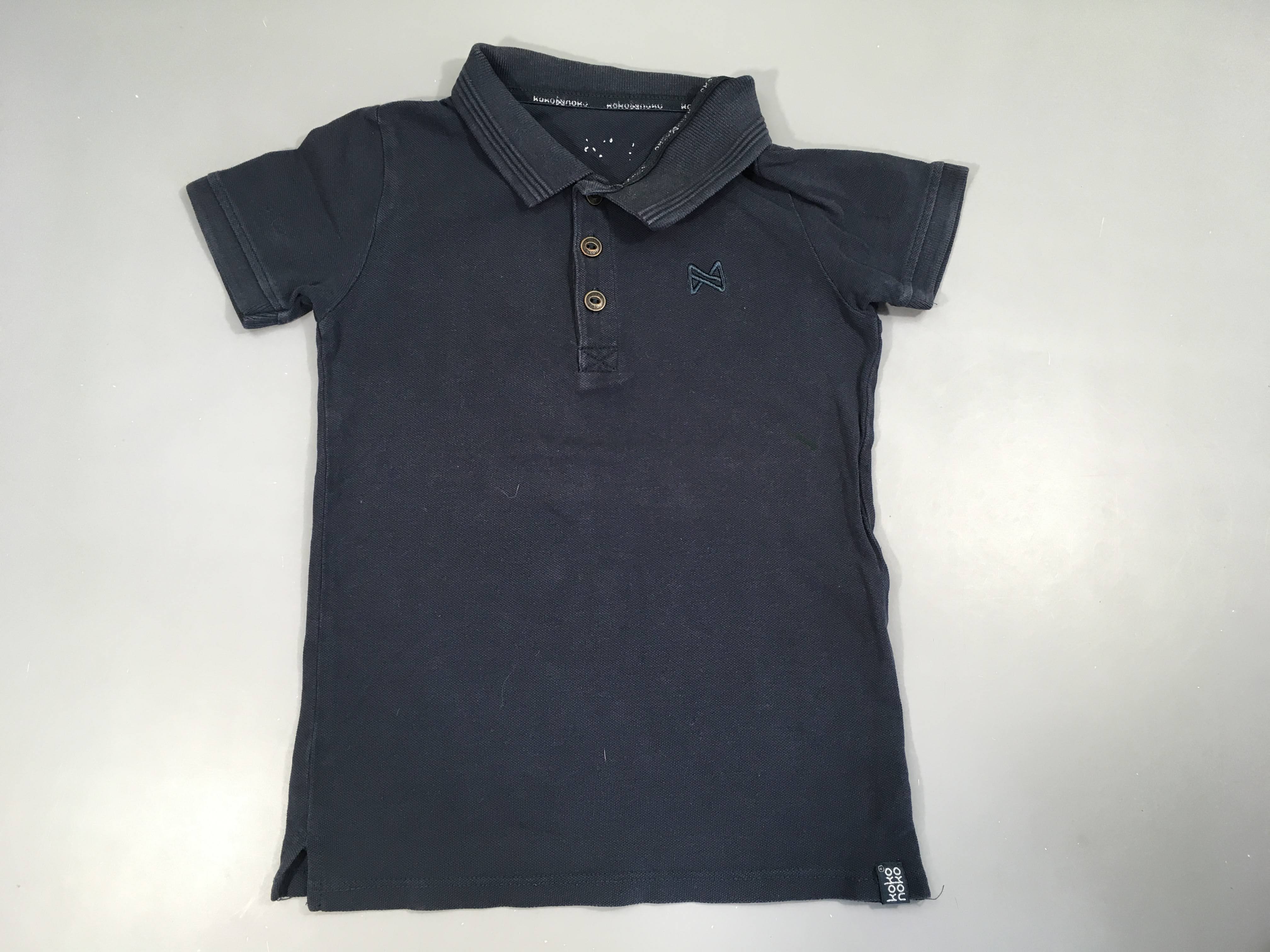 Polo m.c bleu marine noeud