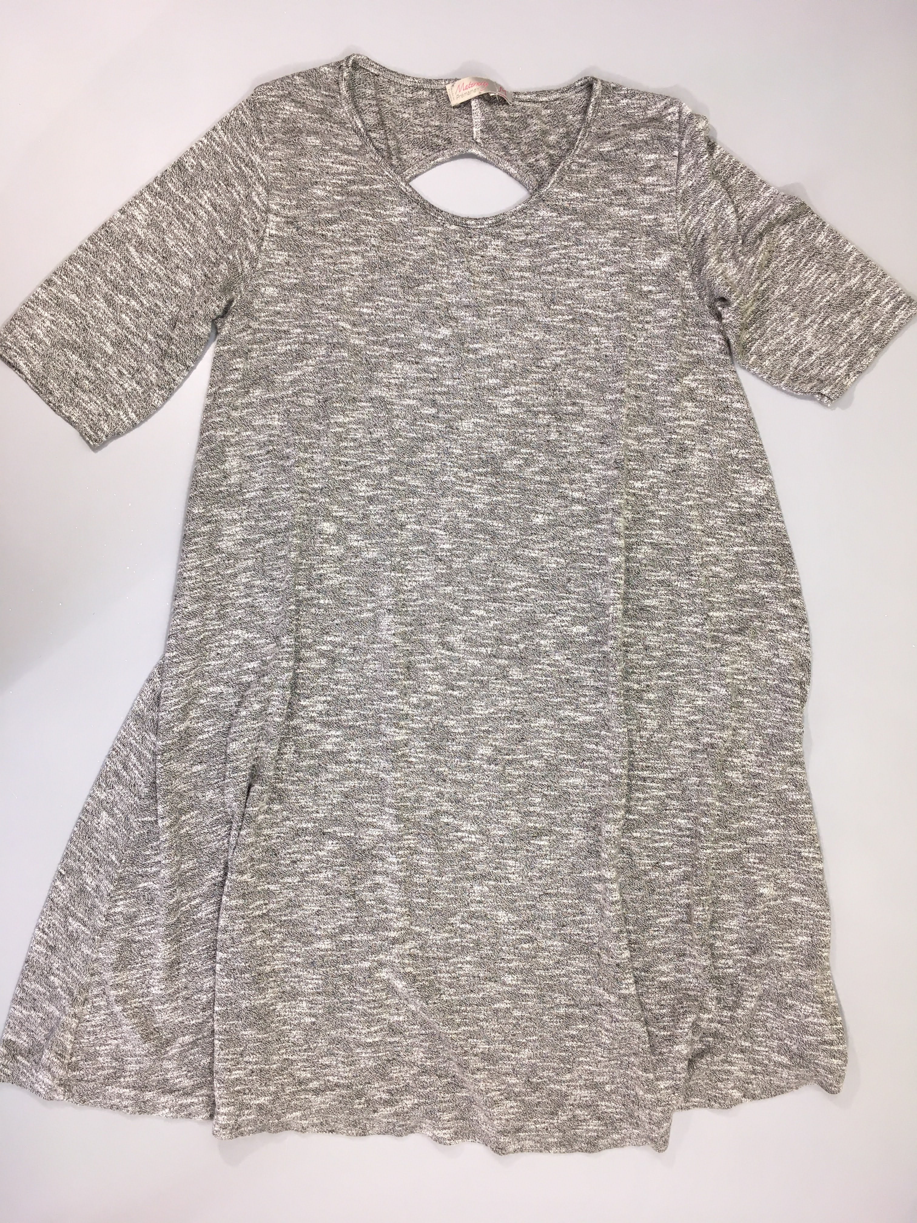 Robe pull léger m.c gris chiné