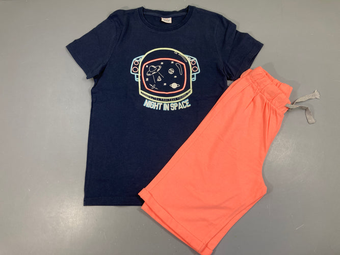 Pyjashort 2pcs jersey bleu foncé Space, moins cher chez Petit Kiwi