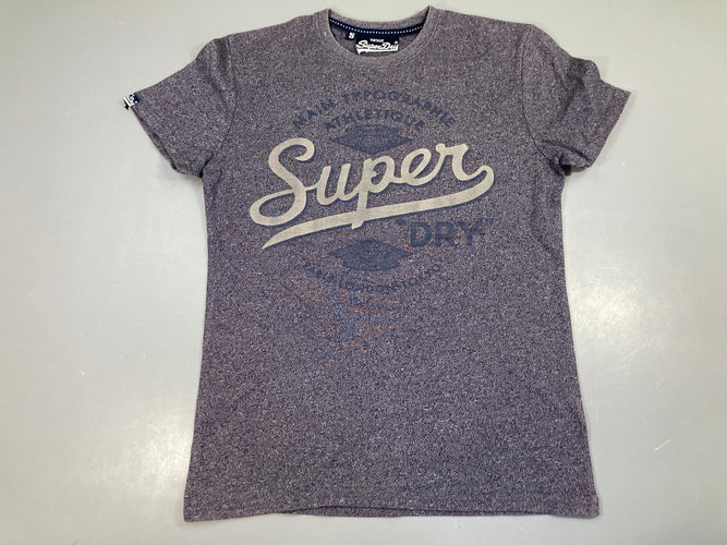 T-shirt m.c bleu chiné gris, moins cher chez Petit Kiwi