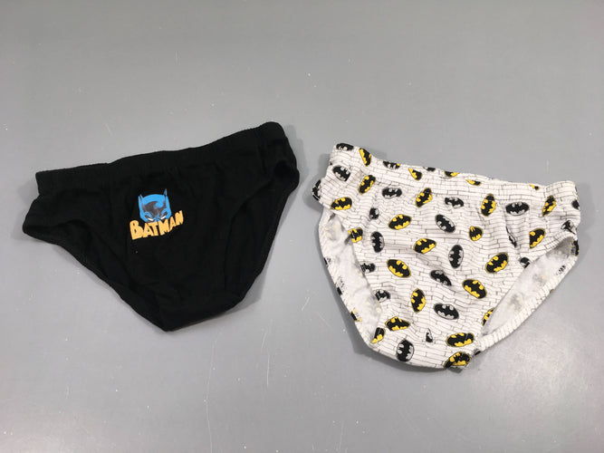Lot de slips noir/blanc Batman, moins cher chez Petit Kiwi