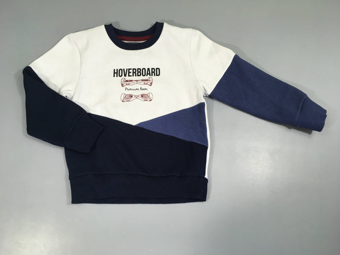 Sweat blanc Hover.board, moins cher chez Petit Kiwi