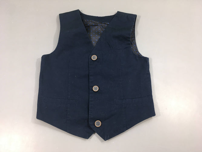 Gilet de costume bleu foncé, moins cher chez Petit Kiwi